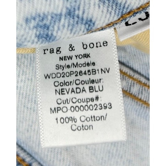 Rag & Bone Womens Maya High Rise Ankle‎ Straight Jeans 25 Distressed (27x27) - Picture 15 of 15